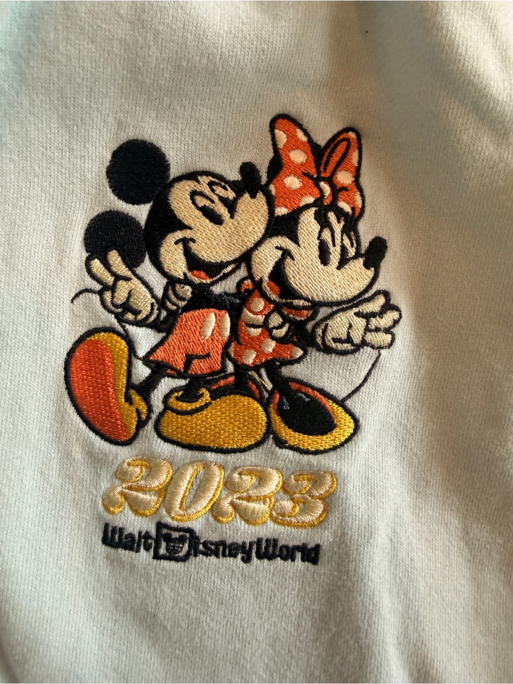 Official Disney 2023 blue hooded zipper sweatshirt jacket Large